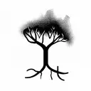 fig olive tree tattoo design idea