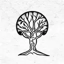 fig olive tree tattoo design idea