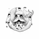 fantasma comendo pizza tattoo design idea