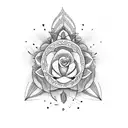 Feminist symbol incorporating doodles and flowers tattoo design idea