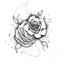 Feminist symbol incorporating doodles and flowers tattoo design idea