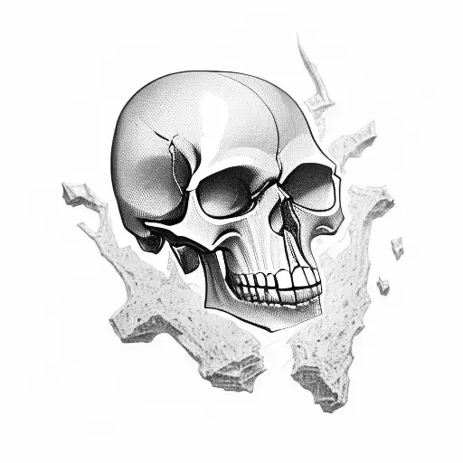 Cleveland guardian with skull  tattoo design idea