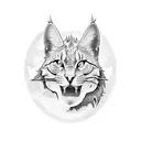 rock star hellcat tattoo design idea