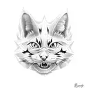 rock star hellcat tattoo design idea