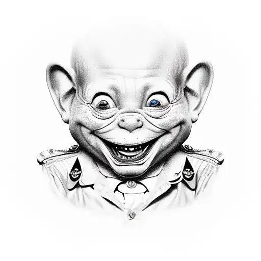 crying clown tattoo design idea