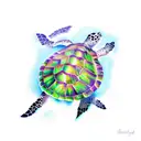 sea turtle  tattoo design idea