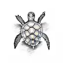 sea turtle  tattoo design idea