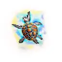 sea turtle  tattoo design idea