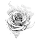 monkey fire roses , time tattoo design idea
