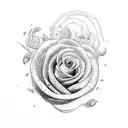monkey fire roses , time tattoo design idea