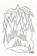 forest fire tattoo design idea