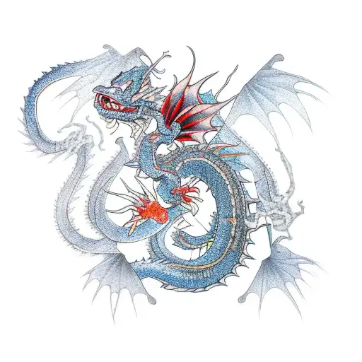 Stylized dragon tattoo design hi-res stock photography and images - Page 10  - Alamy