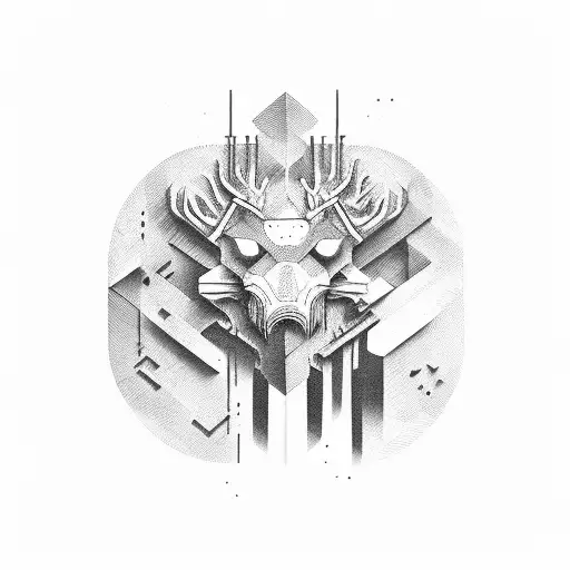 Construction tools tattoo design idea