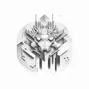 Construction tools tattoo design idea