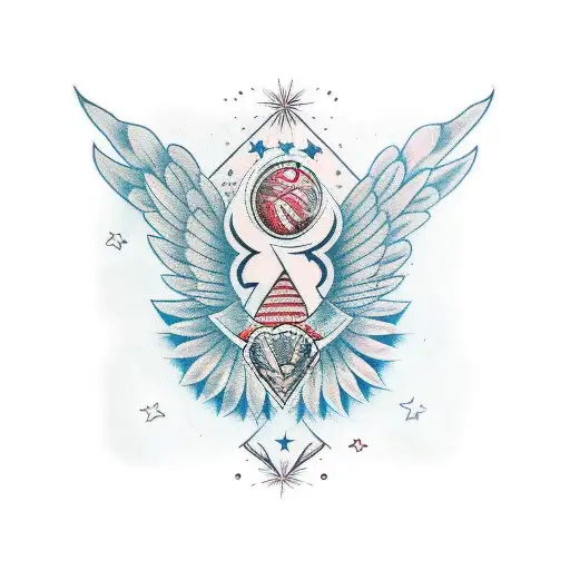 wings loke leads tattoo design idea