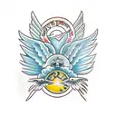 wings loke leads tattoo design idea