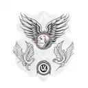 wings loke leads tattoo design idea