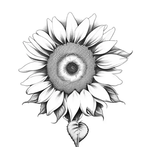 floral composición with sunflower , rose and daisy flower with black line brazalet tattoo design idea