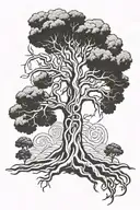 yggdrasil tree tattoo design idea