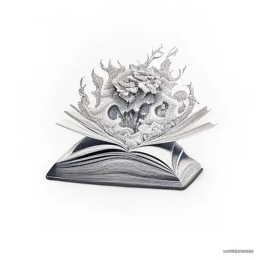 open book tattoo design idea