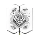 open book tattoo design idea