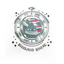 tattoo about traveling. include suitcase, passport, planes with think black lines tattoo design idea