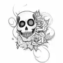 letter g day of the dead tattoo design idea