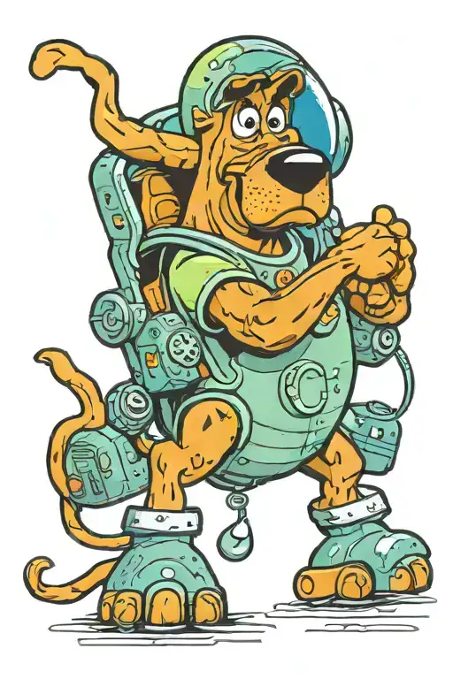 scooby doo space kook tattoo design idea