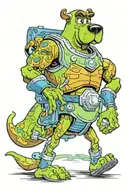 scooby doo space kook tattoo design idea