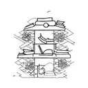 LGBT bookshelf tattoo design idea