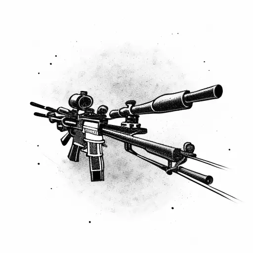 sniper rifle tattoo design idea