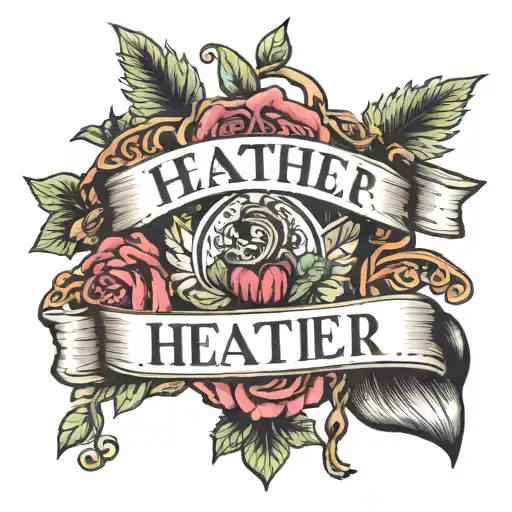 The name Heather tattoo design idea