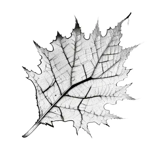 white oak leaf, alder leaf, forearm tattoo design idea