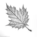 white oak leaf, alder leaf, forearm tattoo design idea