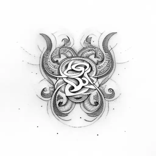 Write Ishant and aarav in ambigram style  tattoo design idea