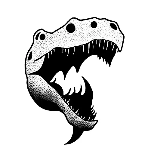 trex following jeep tattoo design idea