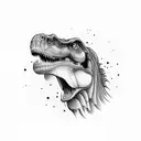 trex following jeep tattoo design idea