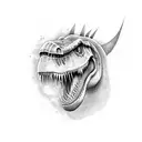 trex following jeep tattoo design idea