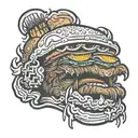 Sasquatch burger   tattoo design idea