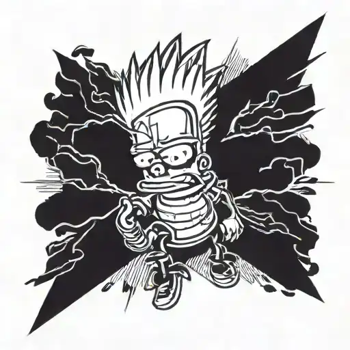 Bart simpson tattoo design idea