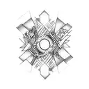 watch with tribal arrows tattoo design idea