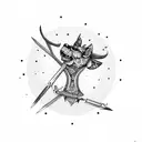 watch with tribal arrows tattoo design idea