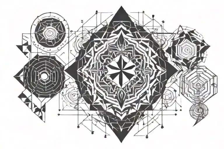 balance past present future tattoo design idea