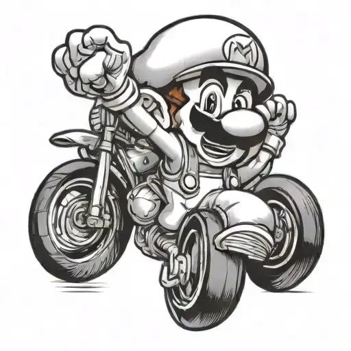 Bad Mario Bros tattoo design idea