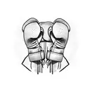 plato with boxing gloves tattoo design idea