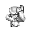 plato with boxing gloves tattoo design idea