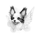 papillon avec des notes de musique  tattoo design idea