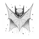 bat evil tattoo design idea
