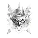 bat evil tattoo design idea