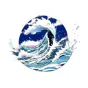 Ocean Wave tattoo design idea